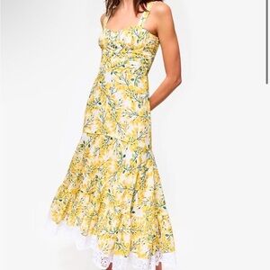 Couper - Kleid Yellow Maxi Dress by Kleid with Ruffled Tiered Skirt